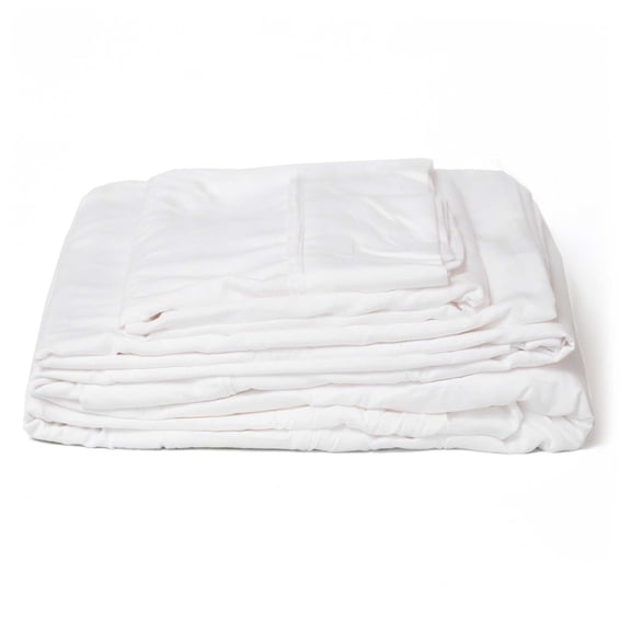 JERFIT Queen Size Bamboo Sheets Set - 4 Piece White Rayon from Bamboo Bed Sheets, Breathable & Cooling, Deep Pocket 18 Inch