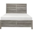 thumbnail image 1 of JERFIT Queen Size Bed Frame, Weathered Gray Wood Platform Bed with Headboard and Footboard, Rustic Farmhouse Bedroom Furniture, 1 of 6