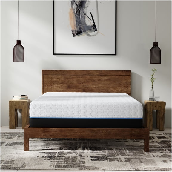 JERFIT Queen Size Mattress, 14 Inch Copper Gel Infused Memory Foam Hybrid Mattress with Cooling Cover, Medium Plush Feel, CertiPUR-US Certified