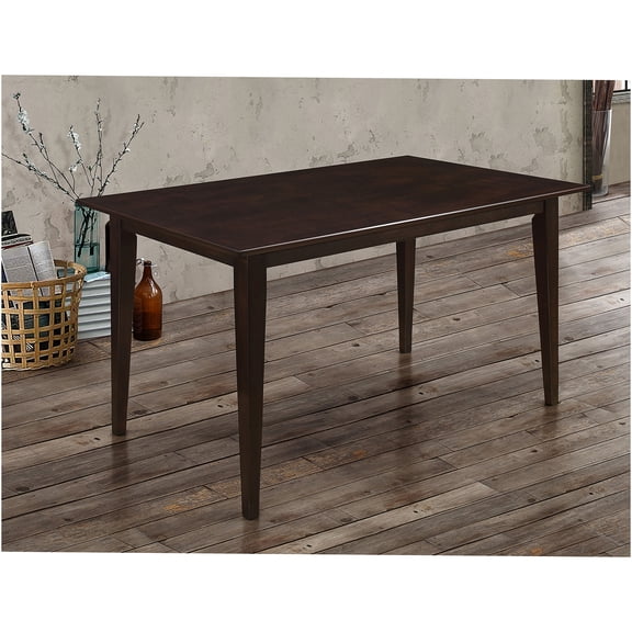 JERFIT Rectangular Dining Table, Cappuccino Finish Wood Kitchen Table for 4-6, Modern Farmhouse Dining Room Furniture
