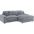 thumbnail image 1 of JERFIT Reversible Modular Sectional Sofa with Ottoman, Upholstered in Soft Fog Fabric for Living Room, Track Arms Design, 1 of 8