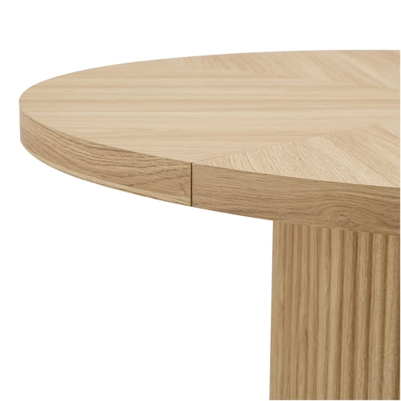 JERFIT Round Dining Table Top in Emerald Green & Wood Finish, MDF Pedestal Table Base Replacement Part