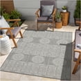 thumbnail image 1 of JERFIT Silver Indoor Outdoor Rug 7x10, Modern Polypropylene Area Rug for Patio, Deck, Poolside, Entryway, Stain Resistant Easy Clean Reversible Flatweave, 1 of 7