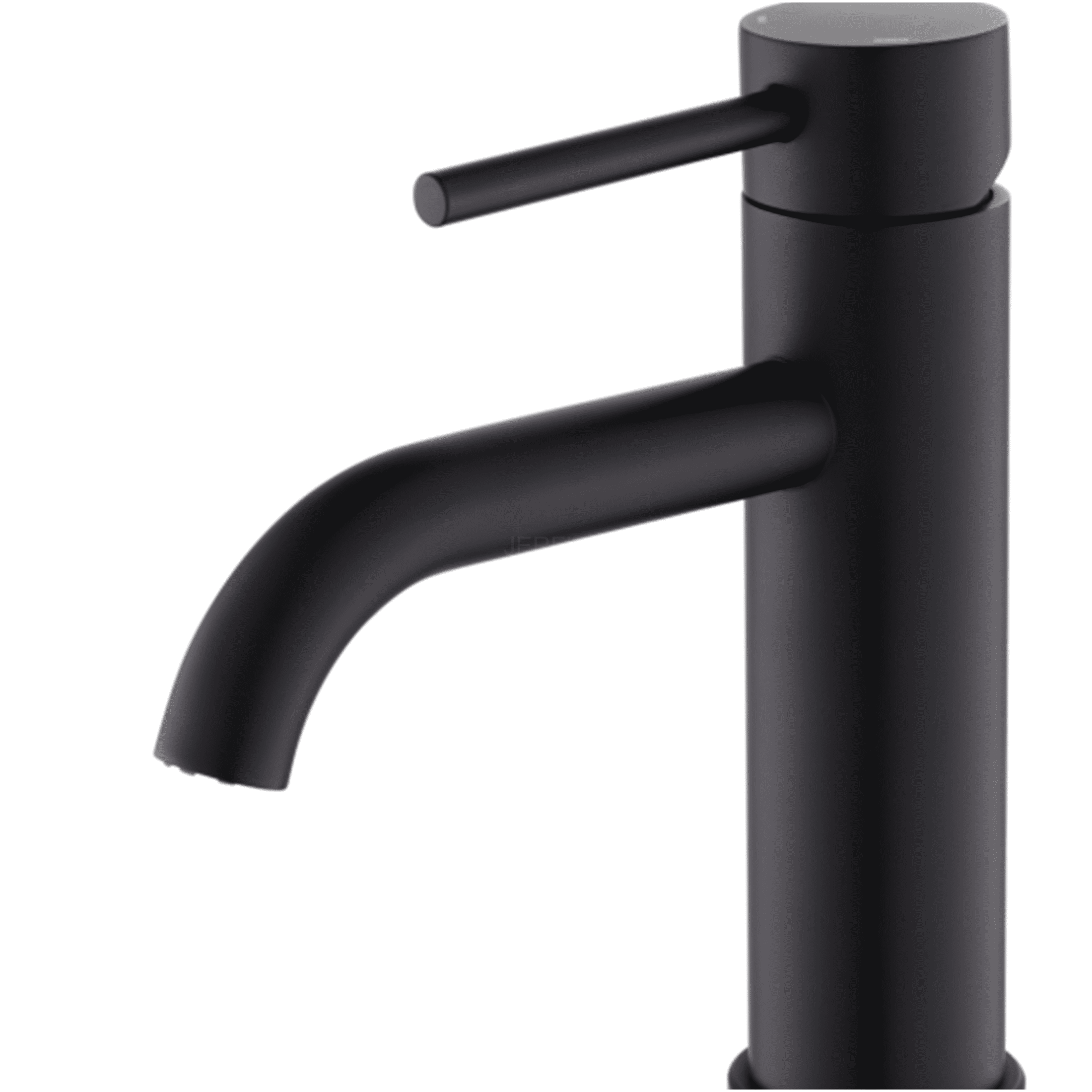JERFIT Single Handle Bathroom Sink Faucet, Matte Black Brushed Nickel Finish, 1-Hole Vanity Faucet, Anti-Rust Stainless Steel Construction with Ceramic Cartridge