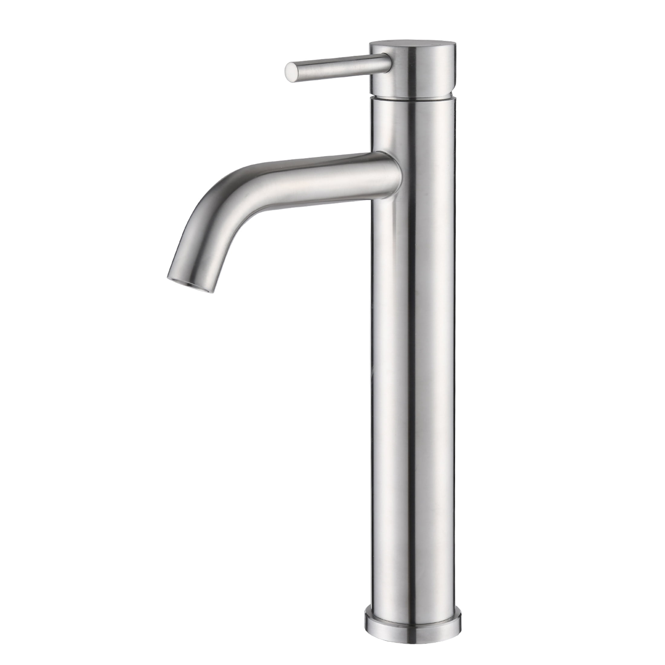 JERFIT Single Handle Tall Bathroom Faucet for Vessel Sinks, Brushed ...
