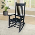 thumbnail image 1 of JERFIT Solid Wood Rocking Chair for Porch - All-Weather Black Hardwood Rocker with Wide Seat & Armrests for Patio, Deck, Garden, 1 of 7