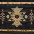 thumbnail image 1 of JERFIT Southwest Area Rug 7x10 Feet, Black Tribal Pattern Polypropylene Indoor Carpet for High Traffic Living Room Entryway Bedroom, 1 of 6