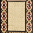 thumbnail image 1 of JERFIT Southwestern Area Rug 7x10 Cream, Tribal Design Polypropylene Rug for High Traffic Areas, Non-Shedding Soft Living Room Rug with Jute Backing, 1 of 6