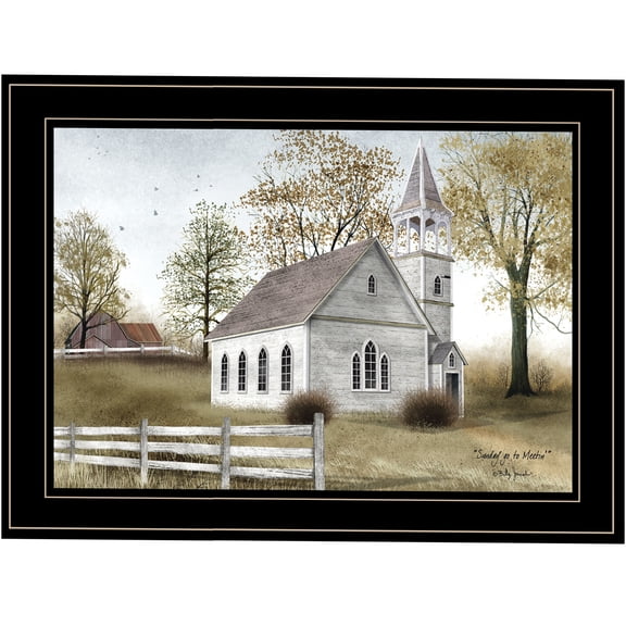 JERFIT Sunday Go To Meetin Framed Print Wall Art, Multicolor Ready to Hang Picture for Living Room, Bedroom & Office Decor