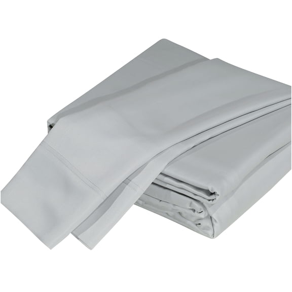 JERFIT Tencel Lyocell Queen Sheet Set 4PC, Light Gray Cooling Bed Sheets from Eucalyptus, OEKO-TEX Certified, Silky Soft & Breathable for Hot Sleepers