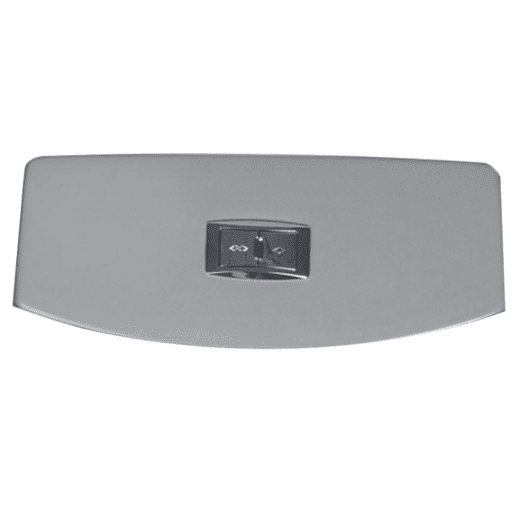 JERFIT Toilet Tank Lid Cover with Dual Flush Buttons, Light Gray Ceramic Replacement for Efficient Water Saving, Easy Installation