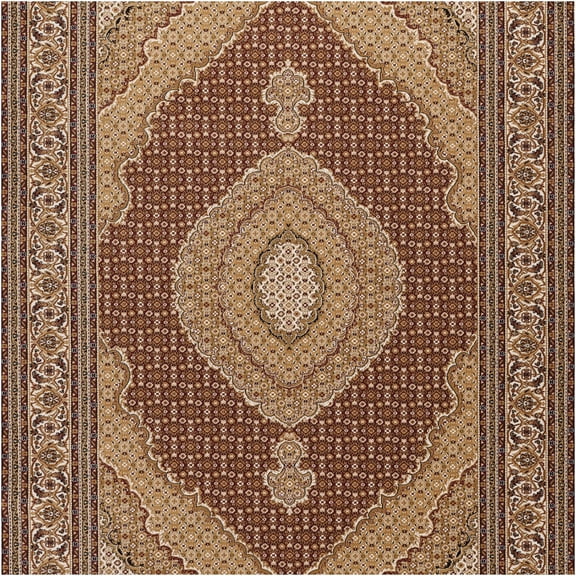 JERFIT Traditional Herati Mahi Pattern Area Rug, 9x12 Red Oriental Persian Design Carpet for Living Room, Soft Polypropylene