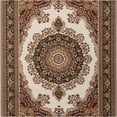 thumbnail image 1 of JERFIT Traditional Ivory Medallion Area Rug 7x10, Non-Shedding Stain Resistant Polypropylene Rug for Living Room, Bedroom, Dining Room, High Traffic Areas, 1 of 5