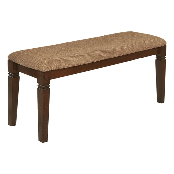 JERFIT Transitional Style Dining Furniture 1pc Bench Wooden Frame Espresso Finish Fabric