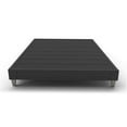thumbnail image 1 of JERFIT Twin Size Bed Frame with Upholstered Headboard, Quick Setup No Tools Platform Base with 6" Modern Legs, Dark Grey, 1 of 3