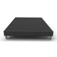 thumbnail image 1 of JERFIT Twin XL Bed Frame with Upholstered Headboard, Quick Setup Platform Base with 6" Modern Legs, Dark Grey, 1 of 3