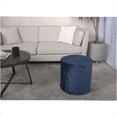 thumbnail image 1 of JERFIT Velvet Cylinder Pouf Ottoman, Blue Round Floor Cushion for Extra Seating and Footrest, Stylish Accent Stool for Living Room, Bedroom, Dorm, 1 of 7