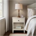 thumbnail image 1 of JERFIT Victoria Nightstand with Drawer and Shelf, Cream Bedside Table for Bedroom, French Country Style Wood End Table, 1 of 10