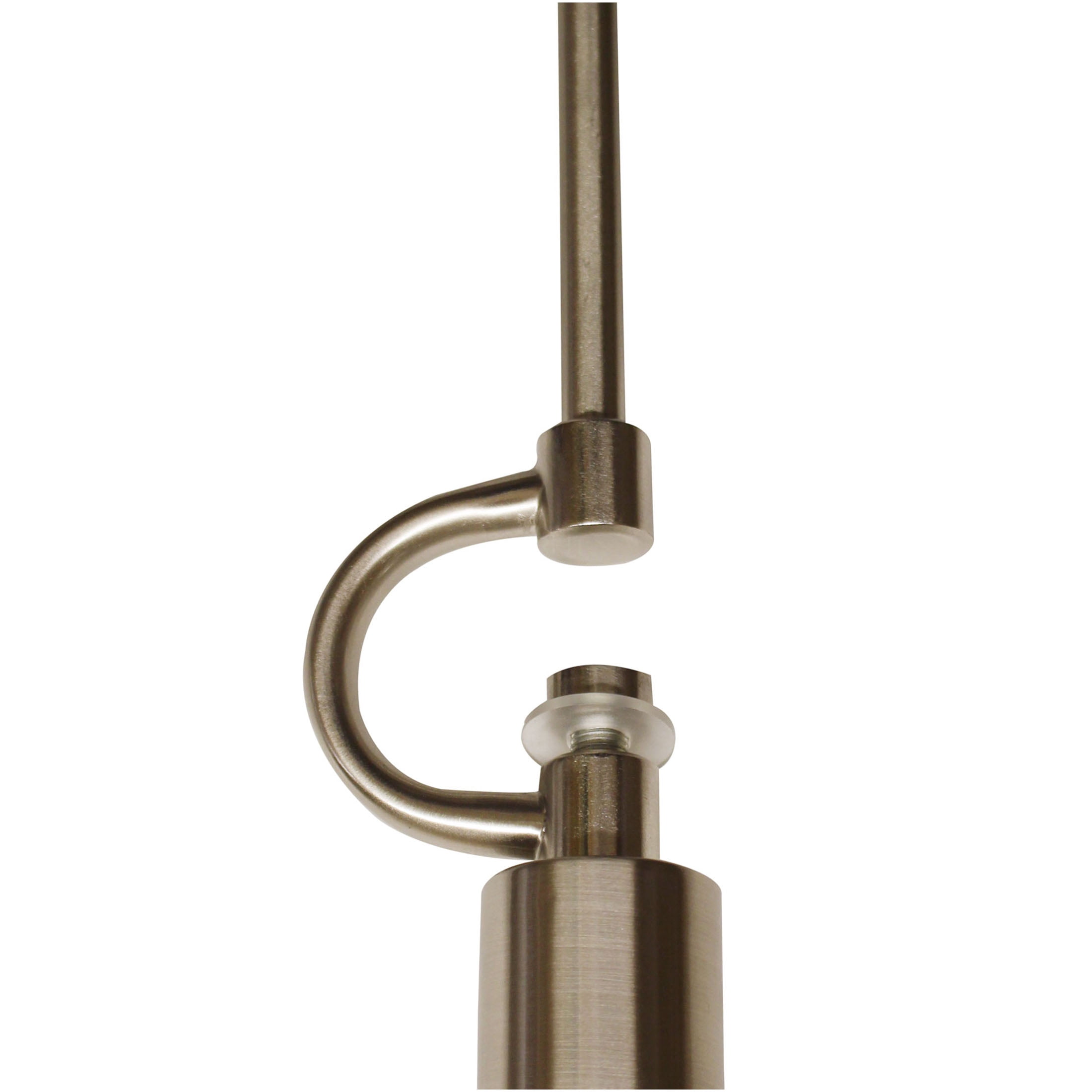 JERFIT Vintage Industrial Pendant Light with Linen Shade, Single Bulb Hanging Fixture in Brushed Nickel for Kitchen Island, Dining Room, Bedroom