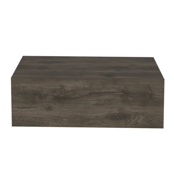 JERFIT Wall Mounted Floating Nightstand with Drawer, Dark Brown Bedside Table for Small Space, Engineered Wood Bedroom End Table