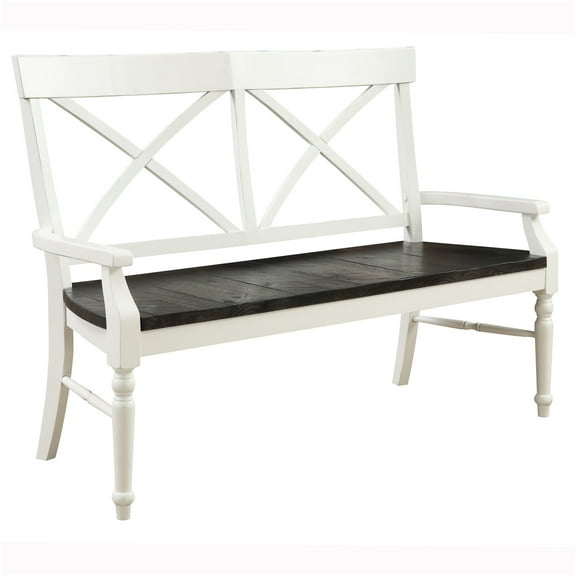 JERFIT Wallace Bay Mocha White Country Style Bench