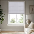 thumbnail image 1 of JERFIT White Cordless Roman Shade 29x64 Inch, Polyester Fabric Blackout Window Blind, Thermal Insulated Room Darkening Shade with Foamback, Easy Lift Retractable Mechanism for Bedroom, 1 of 10