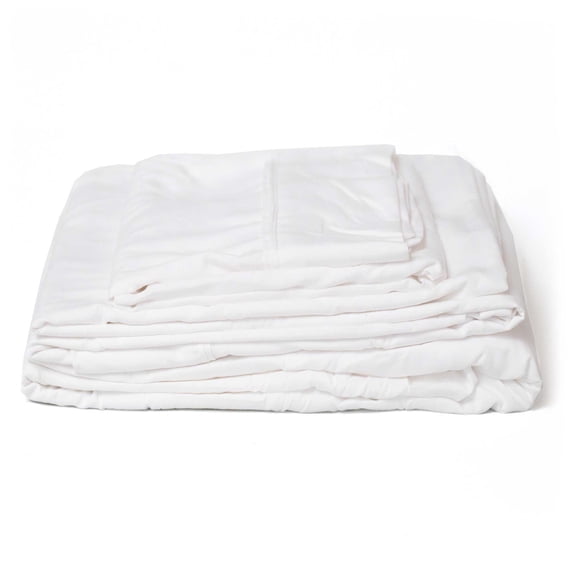JERFIT White Microplush and Rayon from Bamboo Split California King Sheet Set for Bedroom