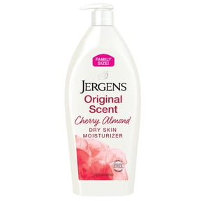 Jergens Original Scent with Cherry Almond Body Lotion Moisturizer for Dry Skin, 33.8 fl oz