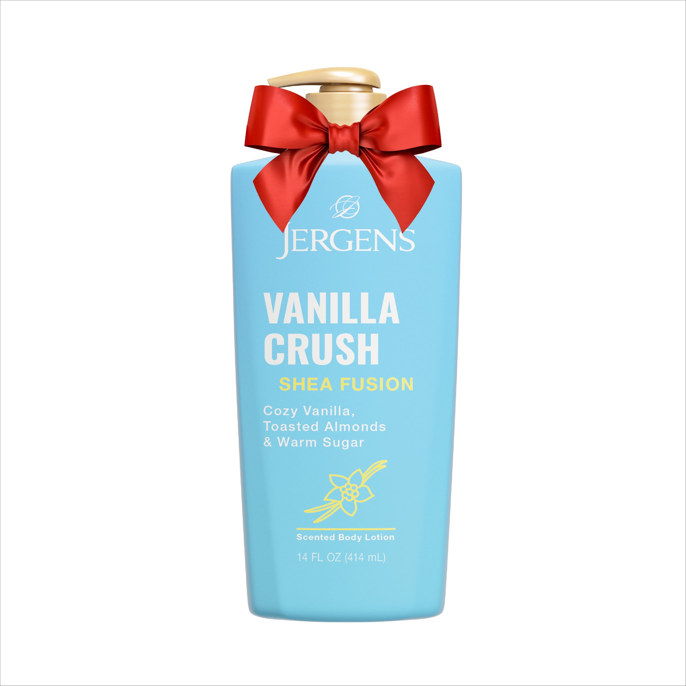 Jergens Shea Fusion Vanilla Crush Scented Body Lotion, Moisturizer for Dry Skin, 14 fl oz