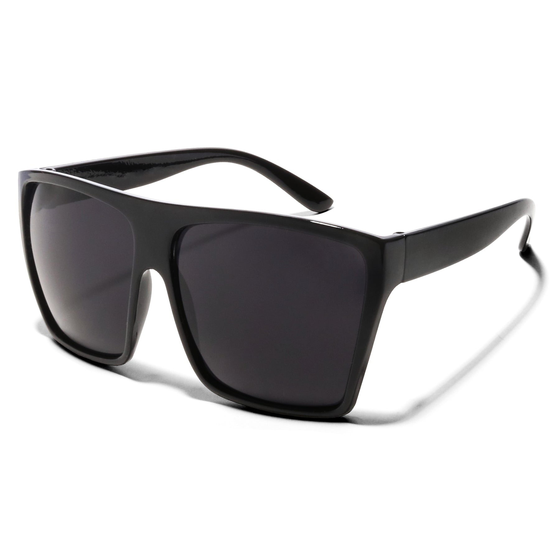 JERI Super Dark Lens Tinted XL Trapezoid Flat Top Square  display picture 1