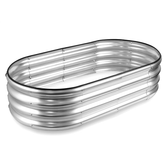 JERIA Raised Garden Bed,Galvanized Raised 4×2×1ft Planter Boxes Outdoor with Easy Assembly, Large Garden Bed for Vegetables, Fruits, Flowers