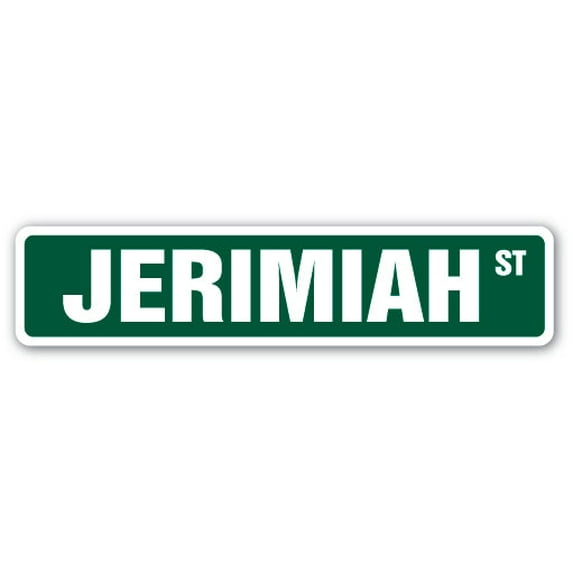 JERIMIAH Street Sign Childrens Name Room Sign | Indoor/Outdoor | 30" Wide