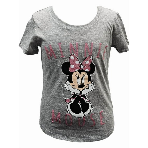 Disney Minnie Mouse Sitting Youth Fashion Tee, XS-L (Girl's)