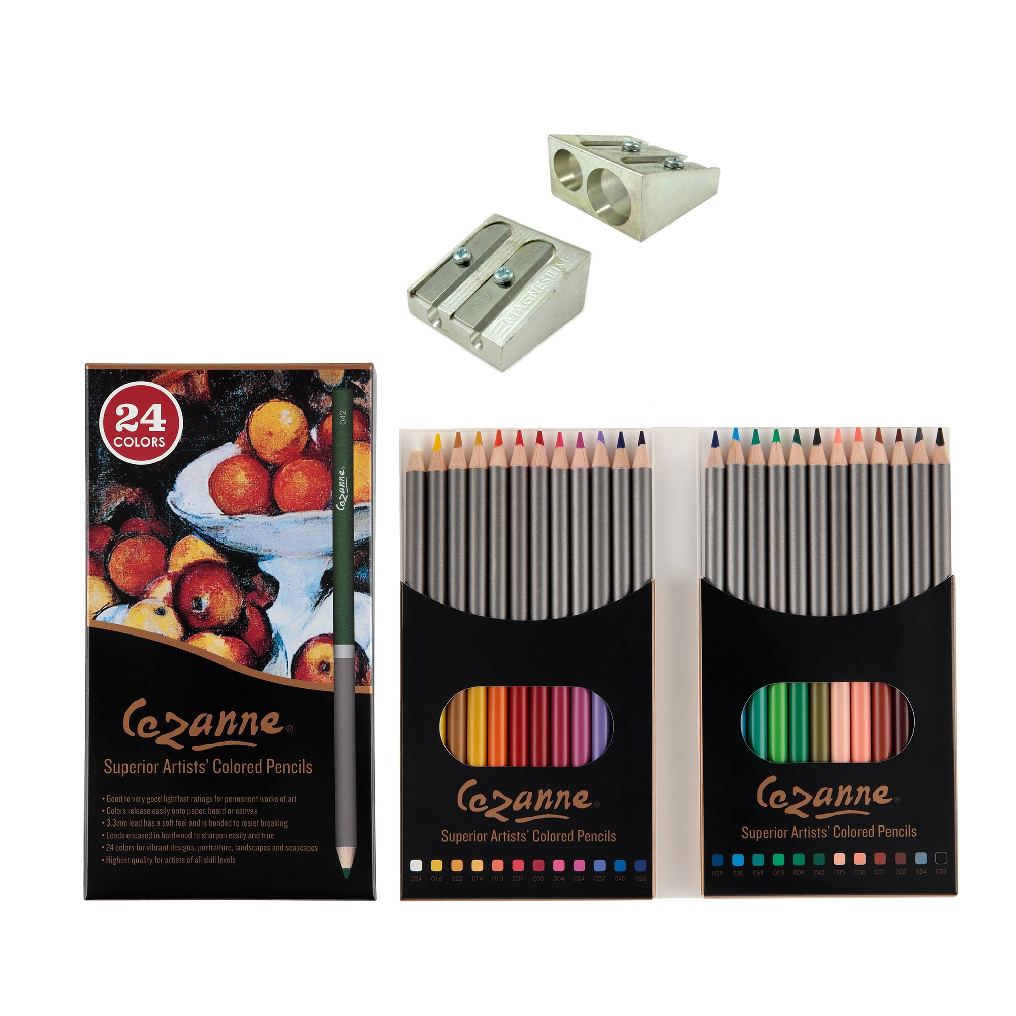 Jerry 's Artarama Jerry's Artarama Jerry's Artarama 72 Count Colored Pencil and Sharpener Bundle Set, Professional Colored Pencils for Artists Tin Set