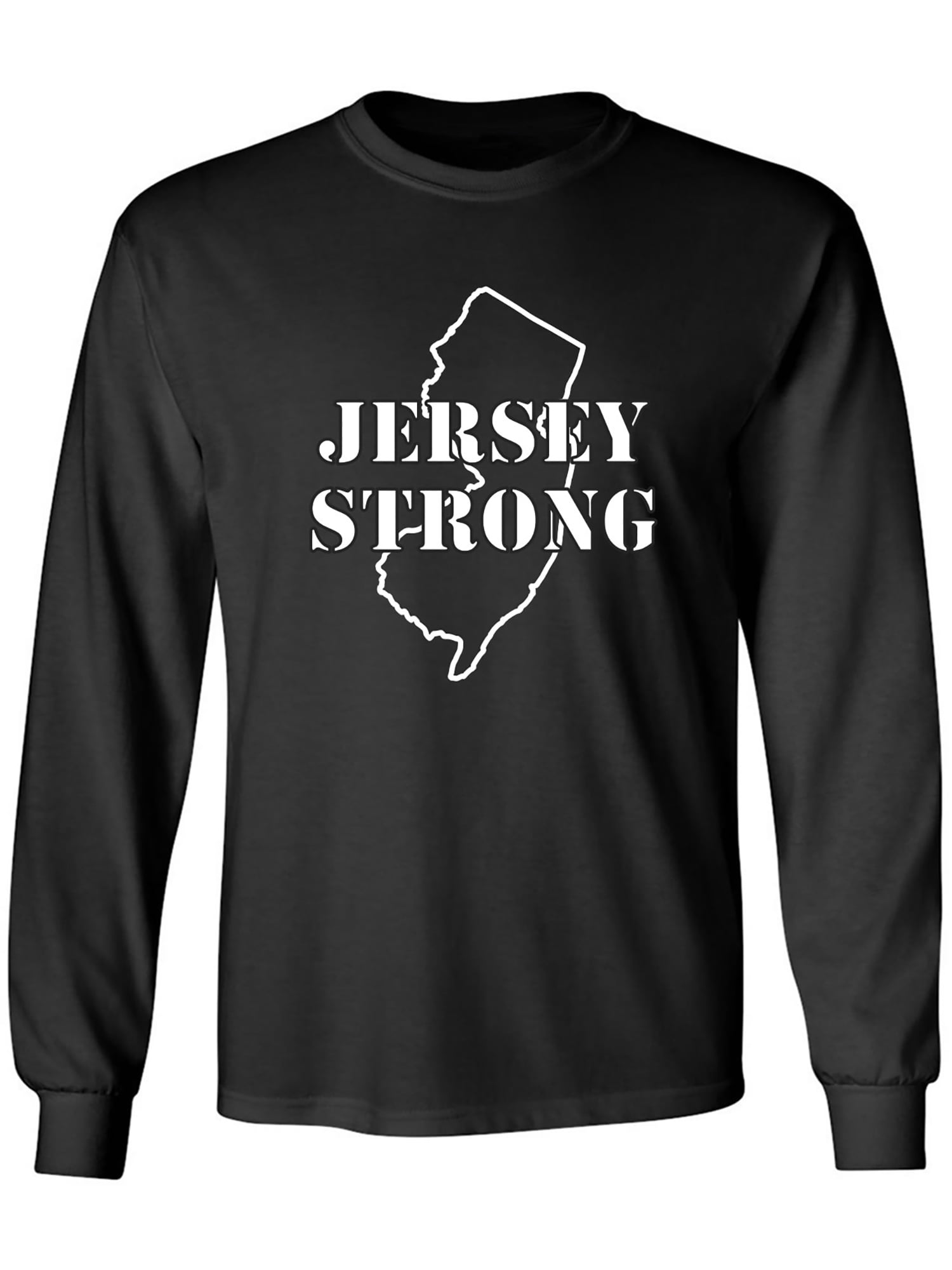JERSEY STRONG Long Sleeve T-Shirt in black - Walmart.com