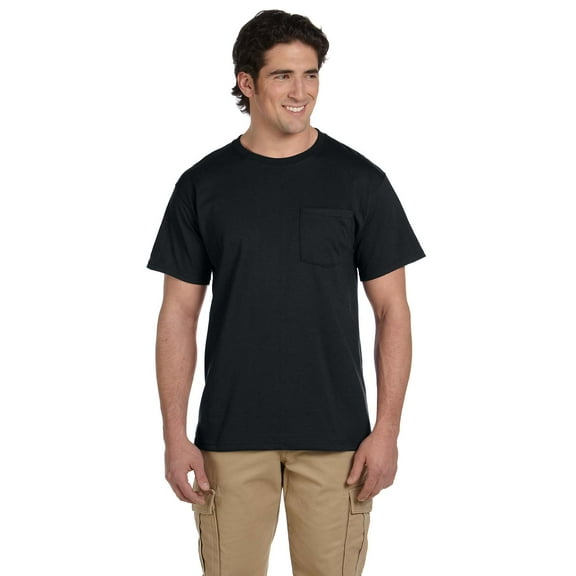 JERZEES 29P ADULT 5.6 OZ. DRI-POWER ACTIVE POCKET T-SHIRT, Black, S, Pack Of 5, Tshirts for Women