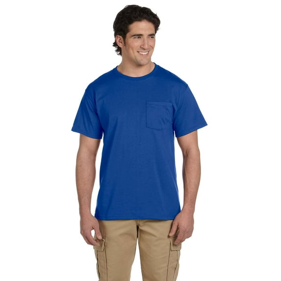 JERZEES 29P ADULT 5.6 OZ. DRI-POWER ACTIVE POCKET T-SHIRT, Royal, S, Pack Of 3, T-Shirts