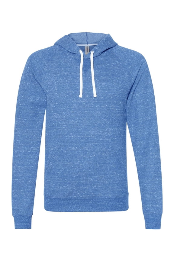 90MR Snow Heather French Terry Raglan Hooded Sweatshirt