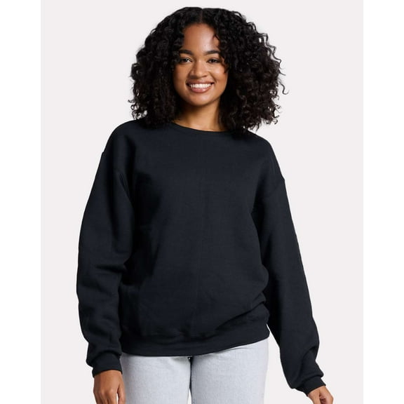 JERZEES C12MR Rugged Crewneck Sweatshirt-Black Ink-XL