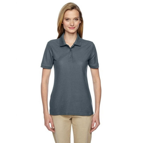 JERZEES - Women's Easy Care Pique Polo - 537WR, M, Charcoal Grey