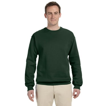 JERZEES - Crewneck Sweatshirt. 562M, LARGE, Forest Green
