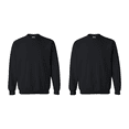 thumbnail image 1 of JERZEES Crewneck Sweatshirt, L, Men NuBlend Long Sleeve Black Color Pullover Durable Fleece 2 Pack, 1 of 7