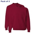 thumbnail image 1 of JERZEES Crewneck Sweatshirt | NuBlend Cozy Men's Fleece Pullover Sweater,8 oz.50/50 cotton/polyester in Cardinal, Pack 2 Size- S, 1 of 5