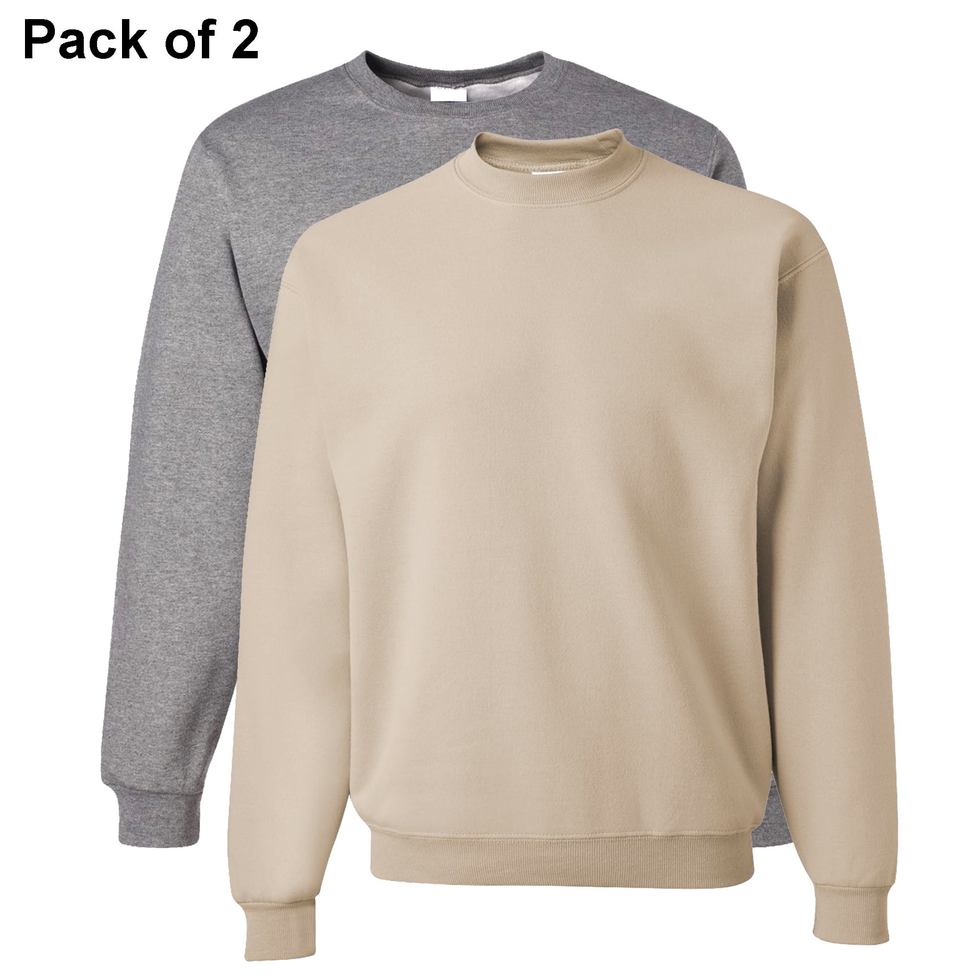 JERZEES Crewneck Sweatshirt Pullover Fleece Sweater for Men in