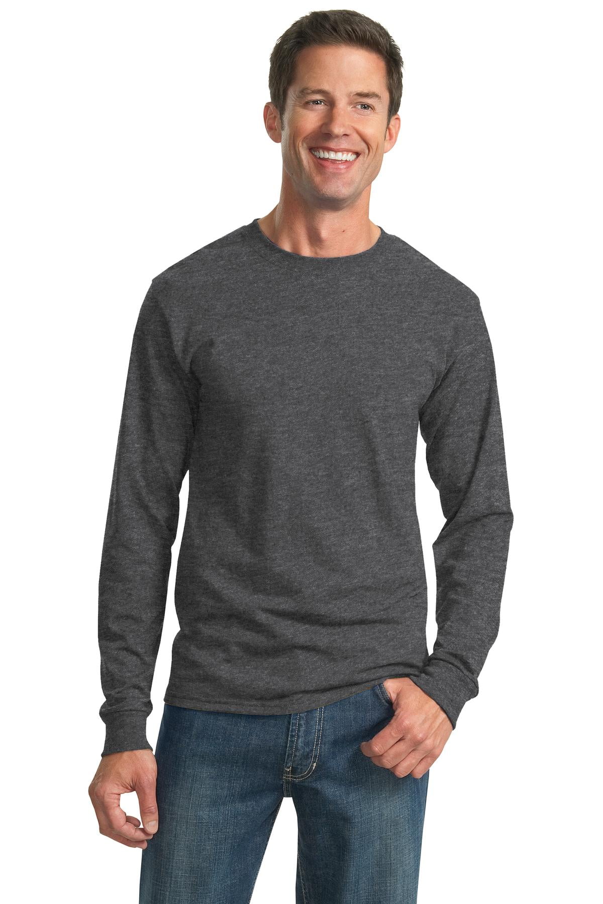 JERZEES Dri-Power 50/50 Long Sleeve T-Shirt | 50% Cotton 50% Polyester | Unisex Heavyweight Tee (White, 2X-Large)