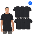 thumbnail image 1 of JERZEES Dri-Power Short Sleeve T-Shirt for Men, Rib Collar Casual Black Tee, 6 Pack, S, 1 of 5