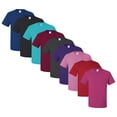 thumbnail image 1 of JERZEES Dri-Power T-Shirt For Men, 50/50 Cotton/Polyester Bulk Tee, Assorted Short Sleeve Crewneck Plain Tees, Multi Pack Solid T-shirts (Dark Color 9 Pack, XL), 1 of 7
