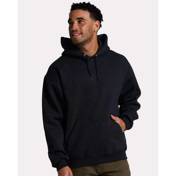 JERZEES H12MR Rugged Hooded Sweatshirt-Black Ink-S