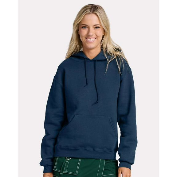 JERZEES H12MR Rugged Hooded Sweatshirt-Washed Navy-XL