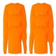 thumbnail image 1 of JERZEES High Visibility Long Sleeve T-Shirt for Men Dri-Power 50/50 Tee Hi Vis Reflective Work Shirts (Safety Orange Pack 6, 2XL), 1 of 8